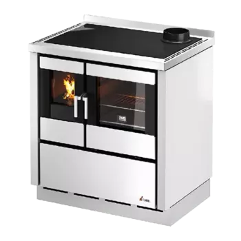 Cuisinière à bois KOOK 60 - Acier Blanc - 6,2 kW Cuisinière à bois KOOK 60 - Acier Blanc - 6,2 kW